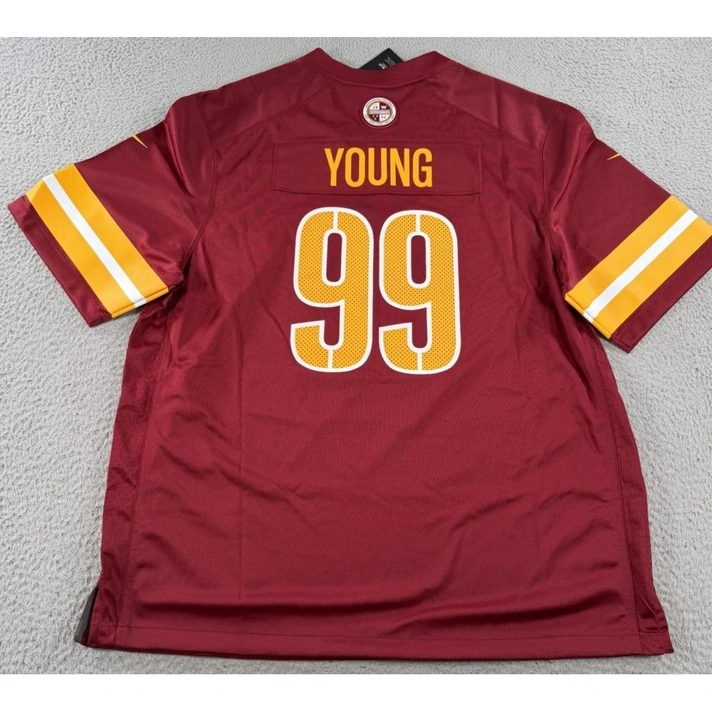 Washington Commanders Chase Young #99 Home Red Game Nike Jersey Men's L